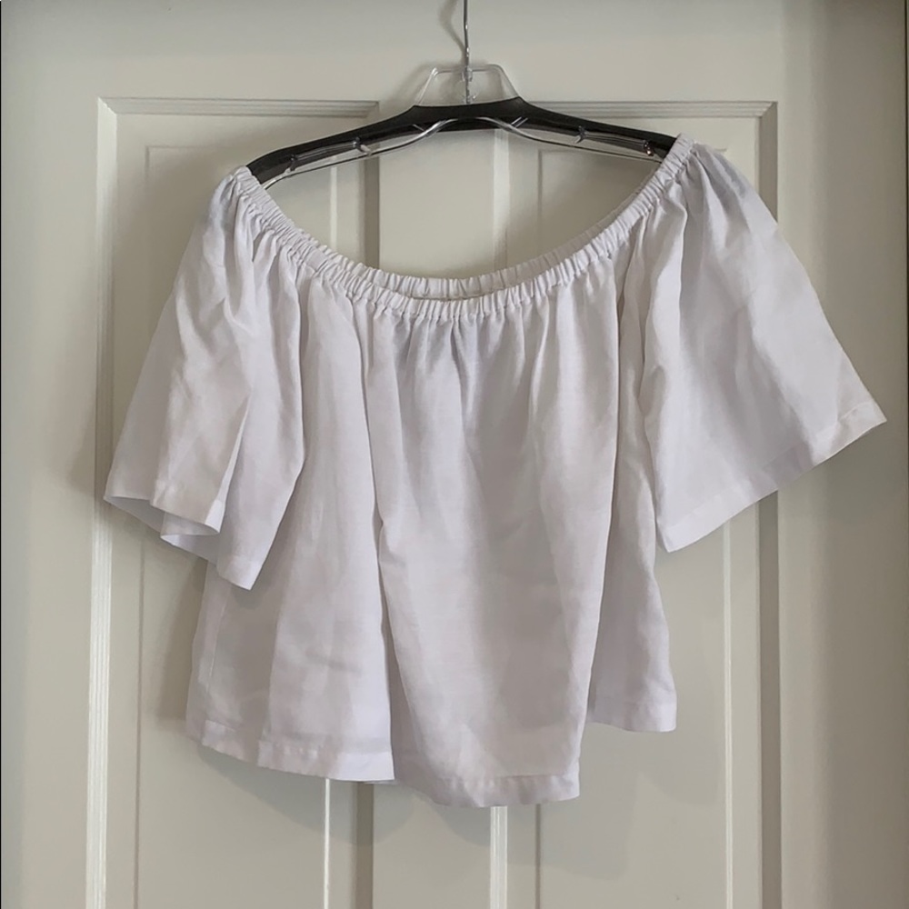 Reformation off the shoulder blouse